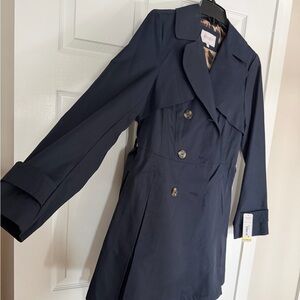 Laundry By Shelli Segal Navy Trench Coat